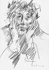 Portretstudie in potlood, Martha