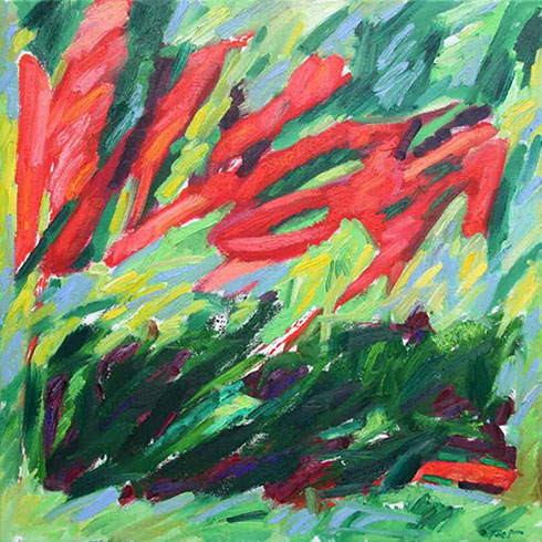 afbeelding van schilderij in olieverf op linnen, Structuren van Chaos no. 11