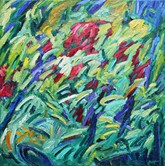 afbeelding van schilderij in olieverf op linnen, Structuren van Chaos no. 2