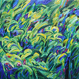 afbeelding van schilderij in olieverf op linnen, Structuren van Chaos no. 4