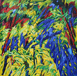 afbeelding van schilderij in olieverf op linnen, Structuren van Chaos