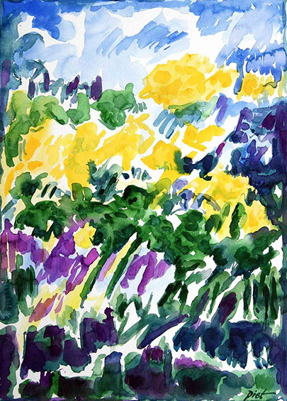 afbeelding van de aquarel Zomer 2012 no. 1
