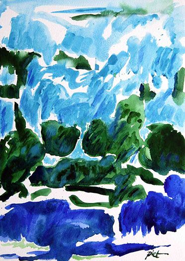 afbeelding van de aquarel Zomer 2012 no. 8