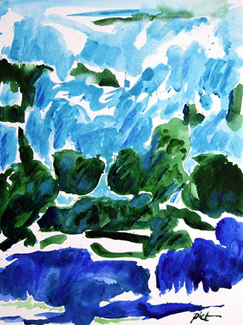 afbeelding van de aquarel Zomer 2012 no. 8